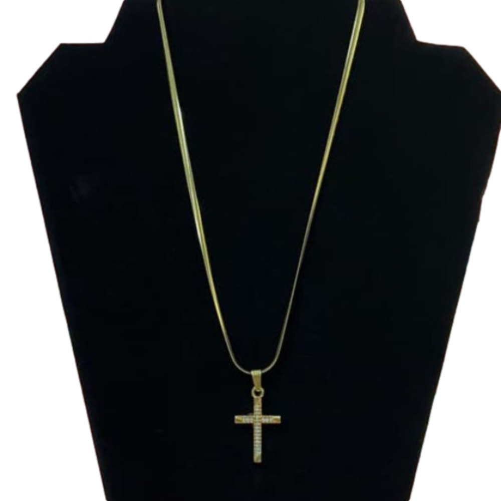 Gold Plated Stainless Steel Necklace Chain with Pendant NEW